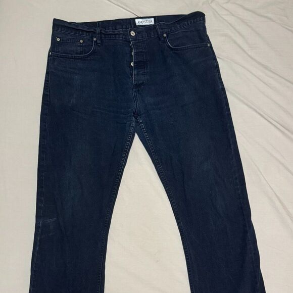 Gustin Other - Gustin Men’s Raw Selvedge Denim Jeans - Dark Wash, Button Fly, Size 40x32